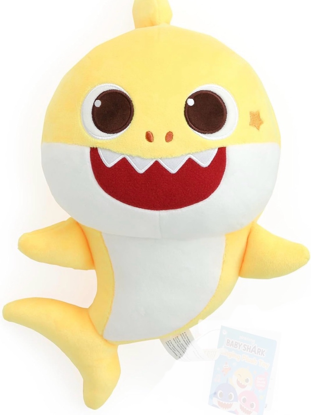 New Open Bag Yellow Baby Shark Plushy